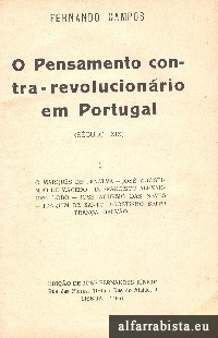 O Pensamento Contra-Revolucion�rio em Portugal - 2 VOLUMES
