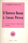 O respeito devido  lngua ptria