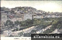 Postal Antigo - Lisboa - Centro da Avenida da Liberdade