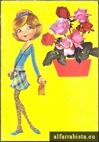 Postal Antigo - Parab�ns