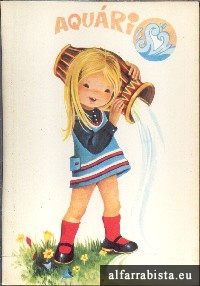 Postal Antigo - Signo Aqu�rio