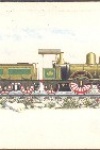 Postal Antigo - Locomotiva a ruote e cilindri interni orizzontali