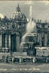 Postal Antigo - Citt� del Vaticano - Piazza S. Pietro e fontana del Bernini