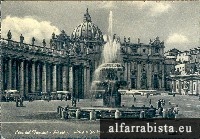 Postal Antigo - Citt� del Vaticano - Piazza S. Pietro e fontana del Bernini