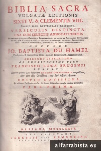 Biblia Sacra Vulgatae Editionis, Sixti V. & Clementis VIII.