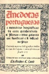 Anedotas portuguesas e memórias biográficas da corte quinhentista